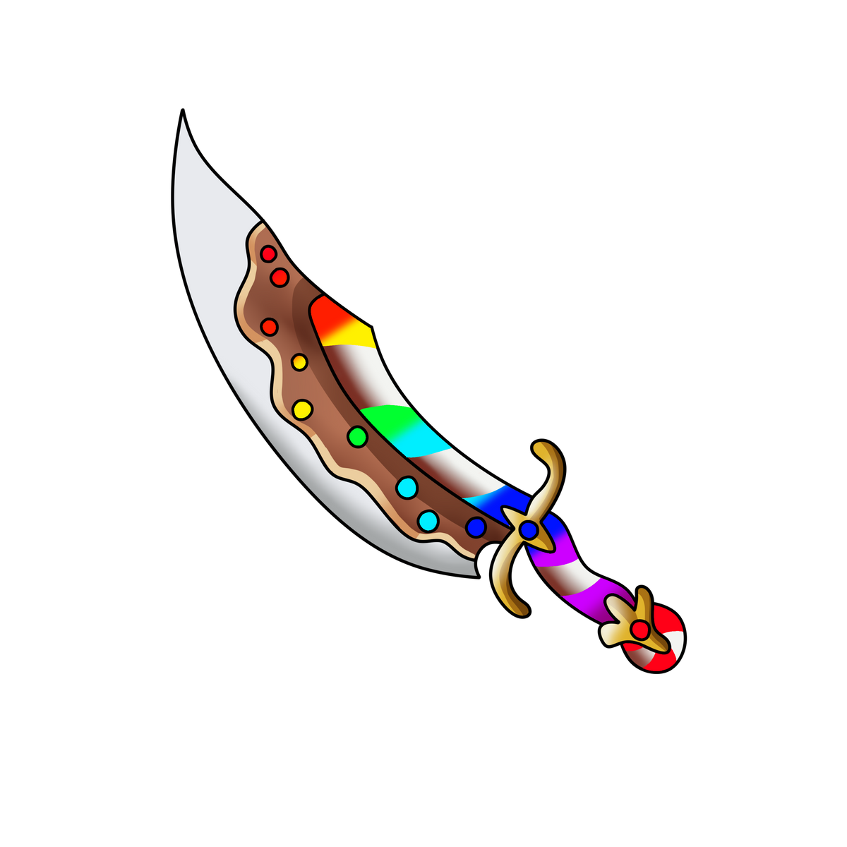 Chroma Cookiecane Knife - Murder Mystery 2 (MM2)