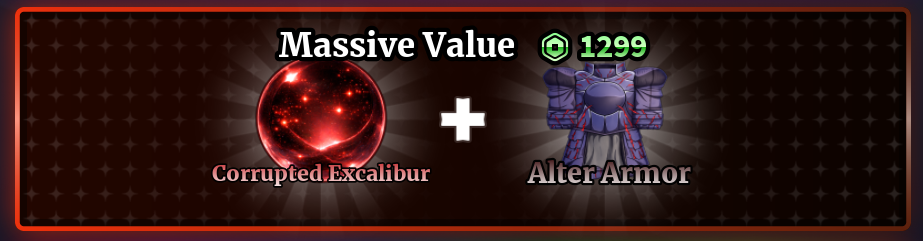 Corrupted Excalibur Alter Armor Bundle Corrupted Excalibur Alter Armor Roblox