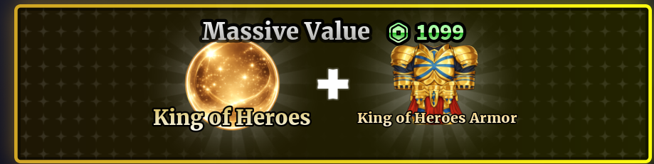 King of Heroes Armor bundle Roblox items showcase