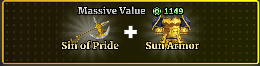 Sin of Pride Sun Armor bundle Roblox items showcase