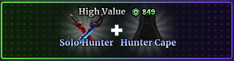 Solo Hunter Gunter Cape bundle Roblox items showcase