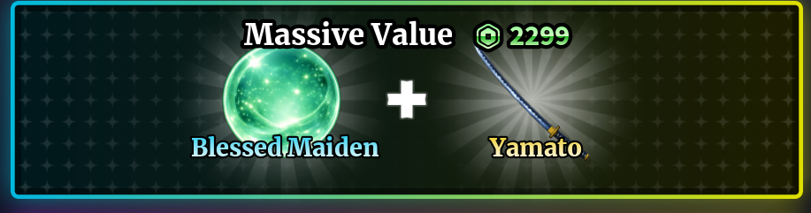 Yamato Blessed Maiden bundle Roblox items showcase